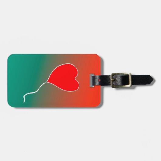 Vliegende hart bagagelabel (Voorkant horizontaal)