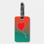 Vliegende hart bagagelabel (Achterkant verticaal)