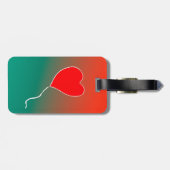 Vliegende hart bagagelabel (Achterkant horizontaal)