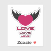 Vliegende hart sticker (Vel)