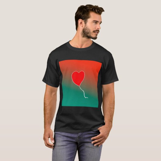 Vliegende hart t-shirt (Voorkant volledig)