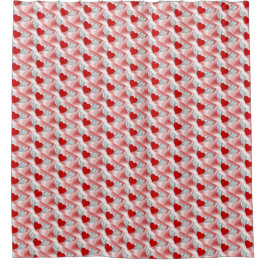 Vliegende harten gescheiden douchegordijn