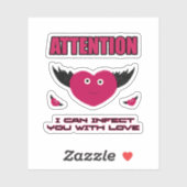 Vliegende harten sticker (Vel)