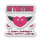 Vliegende harten sticker (Voorkant)