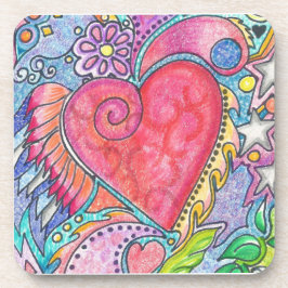 Vliegende hartslag bier onderzetter