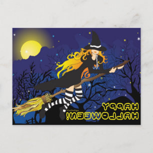 Vliegende heks_1 briefkaart