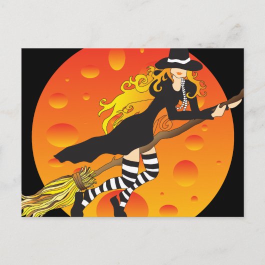 Vliegende heks_2 briefkaart (Voorkant)