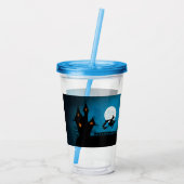 vliegende heks acryl drinkbeker (Achterkant)