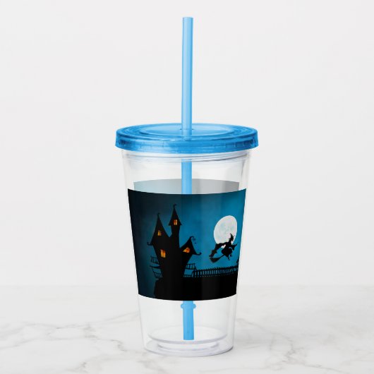 vliegende heks acryl drinkbeker (Voorkant)
