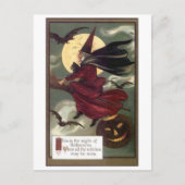 vliegende heks briefkaart (Voorkant)