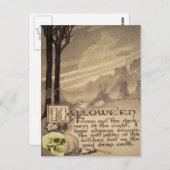 vliegende heks briefkaart (Voorkant / Achterkant)