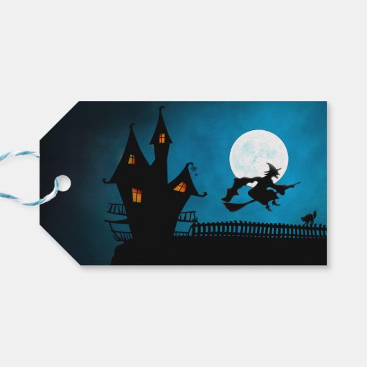 vliegende heks cadeaulabel (Achterkant Horizontaal)