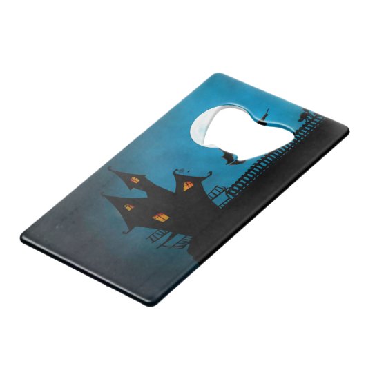 vliegende heks creditkaart flessenopener (Voorkant Gekanteld)