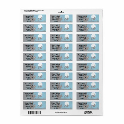 vliegende heks etiket (Full Sheet)