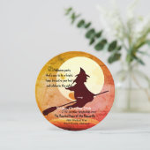 vliegende heks Halloween no 3 Kaart (Staand voorkant)