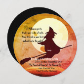 vliegende heks Halloween no 3 Kaart (Voorkant / Achterkant)