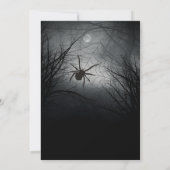 Vliegende heks Haunted Halloween Party nodiging Kaart (Achterkant)