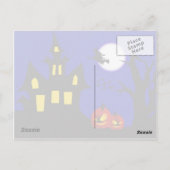 Vliegende heks in Halloween Night Briefkaart (Achterkant)