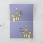 Vliegende heks in Halloween Night Kaart (Binnen)