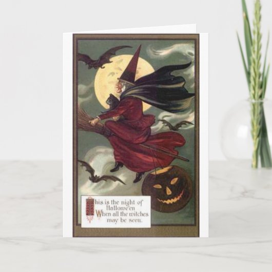 vliegende heks kaart (Voorkant)