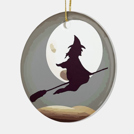 vliegende heks keramisch ornament (Links)