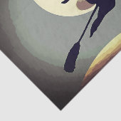 Vliegende heks met volle maan tissuepapier (Detail)