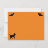 Vliegende heks met zwarte kat, halve nacht (Achterkant)