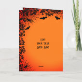 Vliegende heks met zwarte kat, halve nacht (Achterkant)