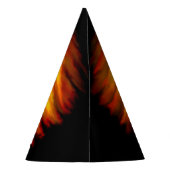 Vliegende heks met zwarte kat, halve nacht feesthoedjes (Achterkant)