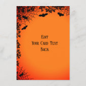 Vliegende heks met zwarte kat, halve nacht menu (Achterkant)