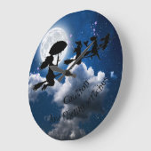 Vliegende heks op Broomsticks Clock Grote Klok (Hoek)