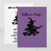 Vliegende heks op Paars Kaart (Voorkant / Achterkant)