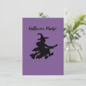 Vliegende heks op Paars Kaart (Staand voorkant)