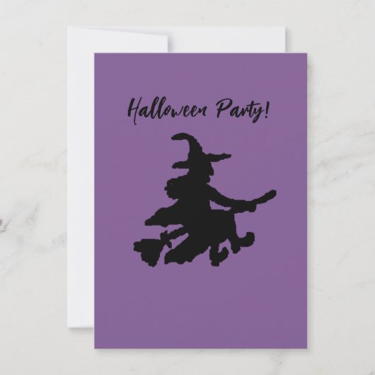 Vliegende heks op Paars Kaart (Voorkant)