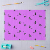 Vliegende heks op paars tissuepapier (Craft)