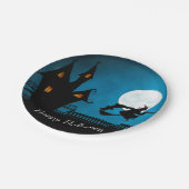 vliegende heks papieren bordje (Gekanteld)