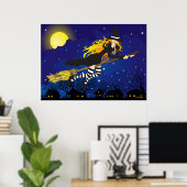 vliegende heks poster (Thuiskantoor)