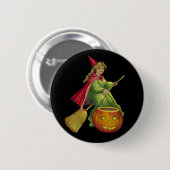 vliegende heks ronde button 5,7 cm (Voorkant /achterkant)