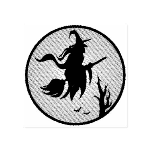 Vliegende heks rubberstempel (Afrduk)