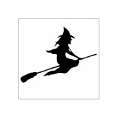 Vliegende heks silhouet kunst stempel (Afrduk)