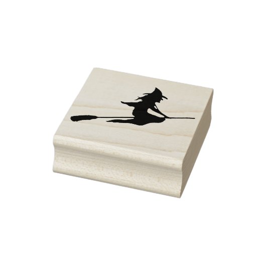 Vliegende heks silhouet kunst stempel (Stempel)