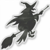 vliegende heks sticker (Voorkant)