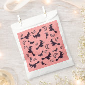 Vliegende heks tussen halve maan bij Halloween nac Bedankzakje (Geknipt)