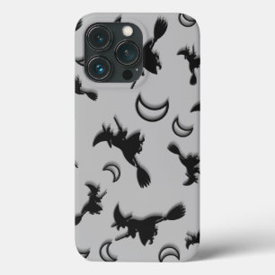 Vliegende heks tussen halve maan bij Halloween nac Case-Mate iPhone Case