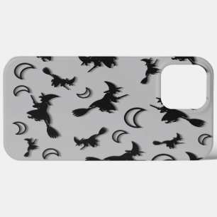 Vliegende heks tussen halve maan bij Halloween nac Case-Mate iPhone Case