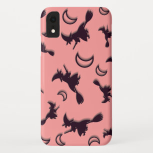 Vliegende heks tussen halve maan bij Halloween nac Case-Mate iPhone Case