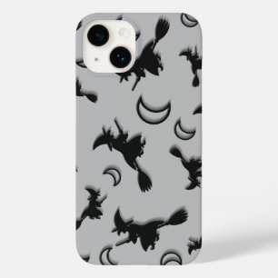Vliegende heks tussen halve maan bij Halloween nac Case-Mate iPhone 14 Hoesje