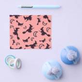 Vliegende heks tussen halve maan bij Halloween nac Flyer (Enkel)