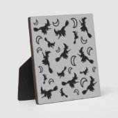 Vliegende heks tussen halve maan bij Halloween nac Fotoplaat (Voorkant)