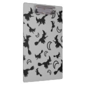 Vliegende heks tussen halve maan bij Halloween nac Klembord (Rechts)